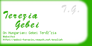 terezia gebei business card